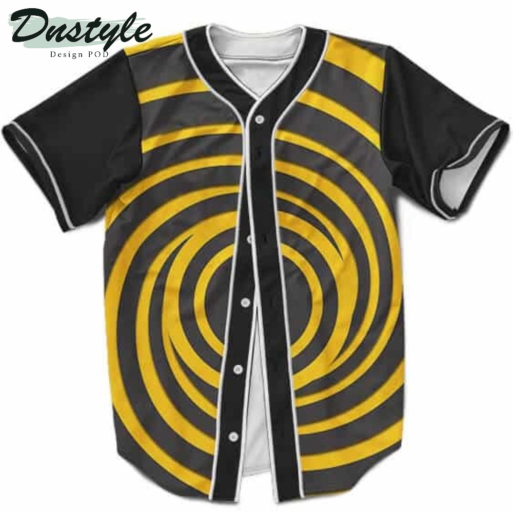 Uzumaki Naruto Kurama Mode Cool Black Swirl Baseball Jersey