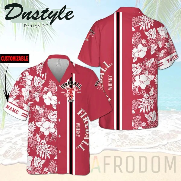 Tropical Hibiscus Fireball Personalized Hawaii Shirt