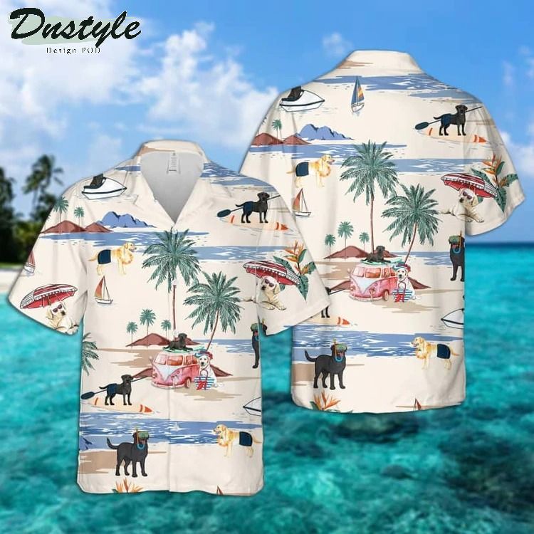 Labrador Retriever Summer Beach Hawaiian Shirt