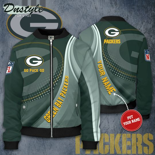 Personalized Green Bay Packers Football Team Go Pack Go Bomber Jacket