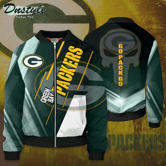 Green Bay Packers Football Team Go Pack Go Bomber Jacket
