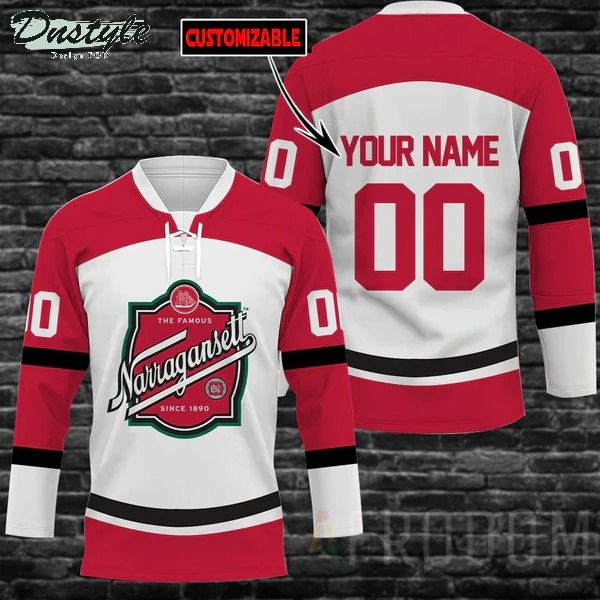 Narragansett Beer Personalized Hockey Jersey