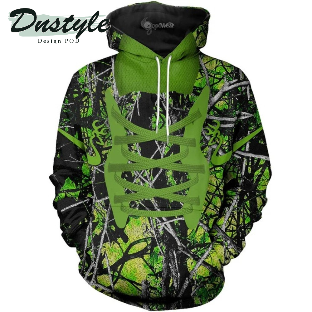 Muddy Girl Camo Green 3D All Over Printed Hoodie