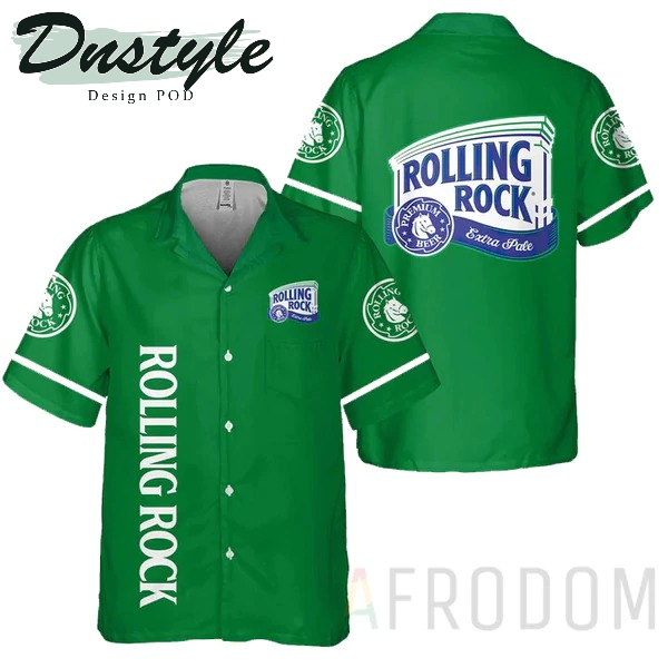 Rolling Rock Beer Green Hawaii Shirt