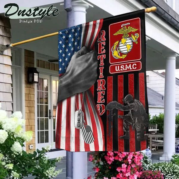 Retired U.S Marine Corps Soldier USA Flag