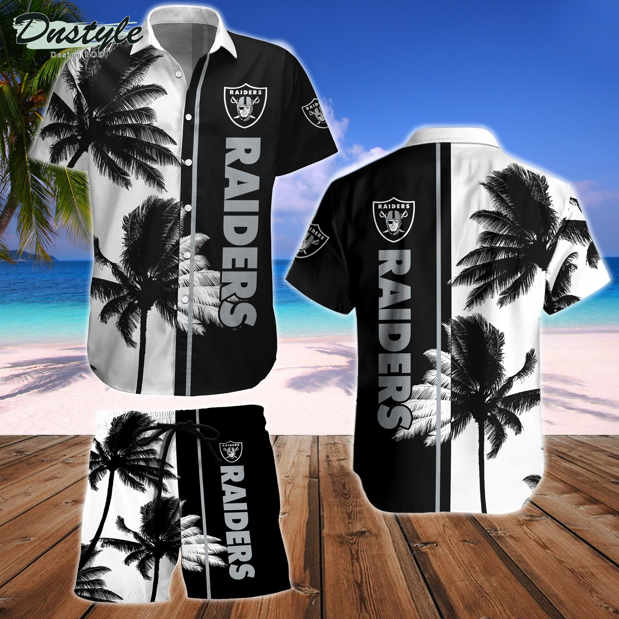 Las Vegas Raiders Hawaiian Shirt And Short