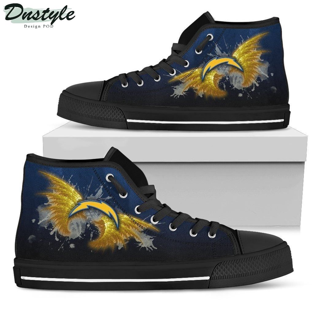 Angel Wings Los Angeles Chargers NFL Canvas High Top Shoes