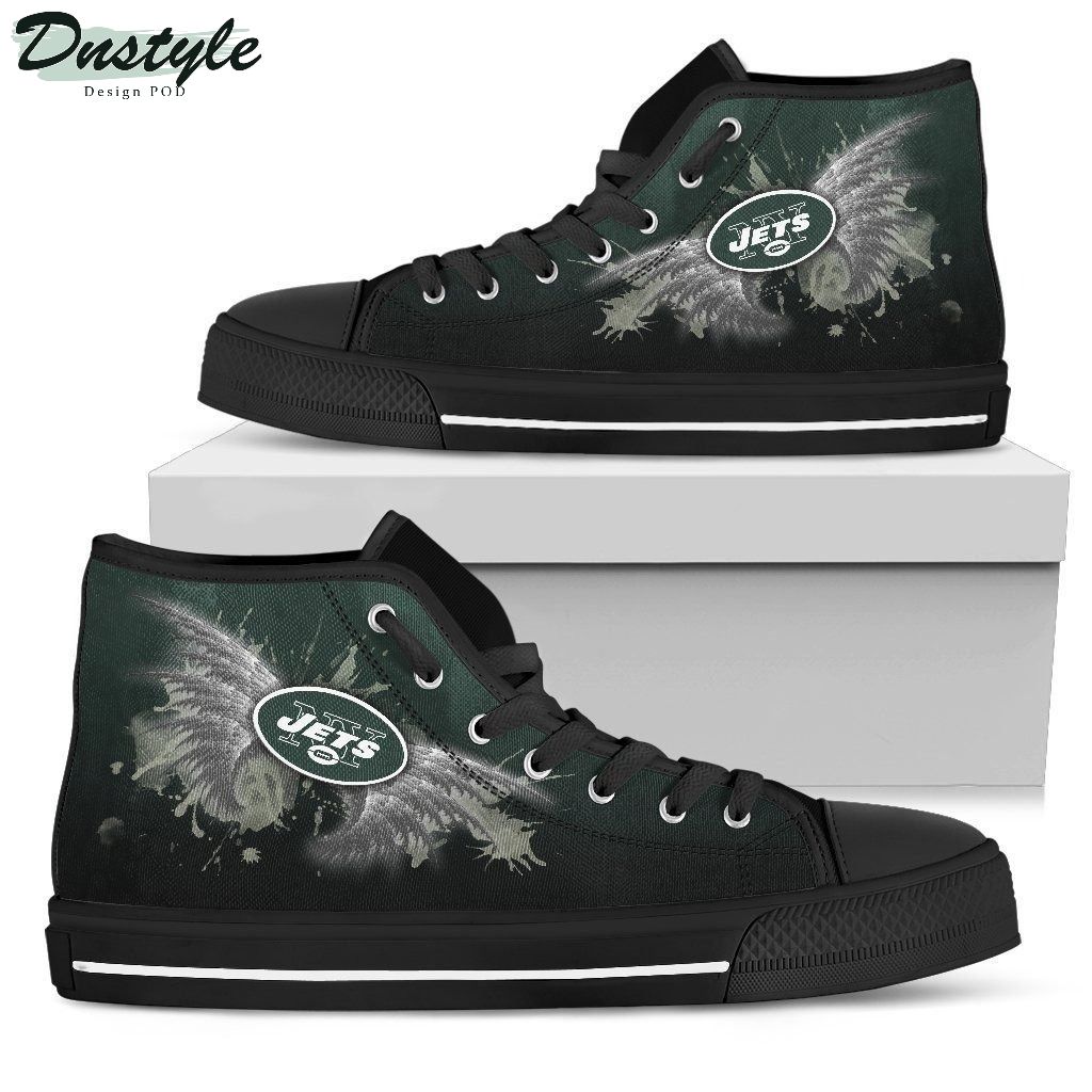Angel Wings New York Jets NFL Canvas High Top Shoes