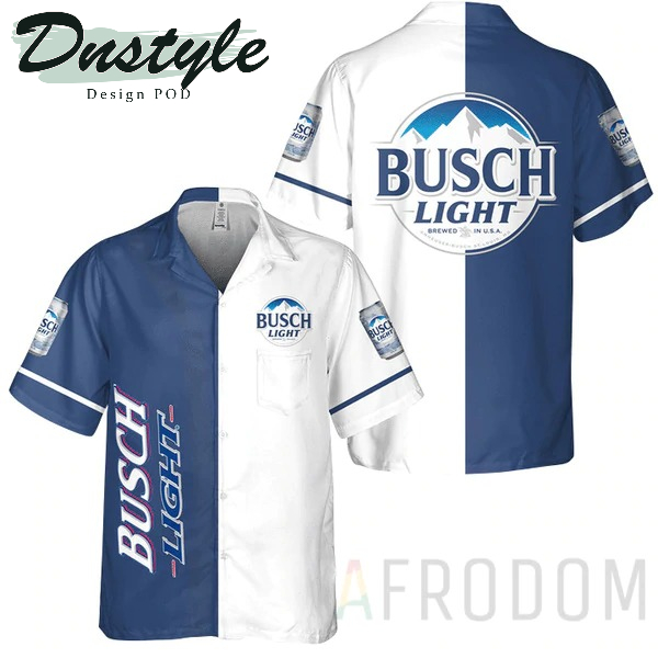 Busch Light Blue White Hawaii Shirt