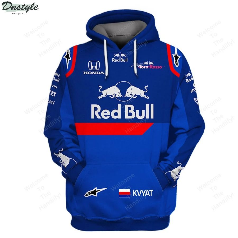 Daniil Kvyat Red Bull Toro Rosso Honda All Overprint 3D Hoodie