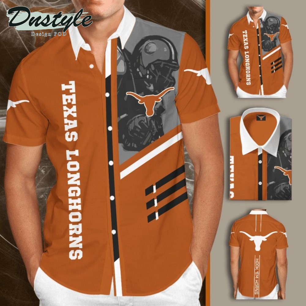 Texas Longhorns Football Team Brown Hawaiian Shirt