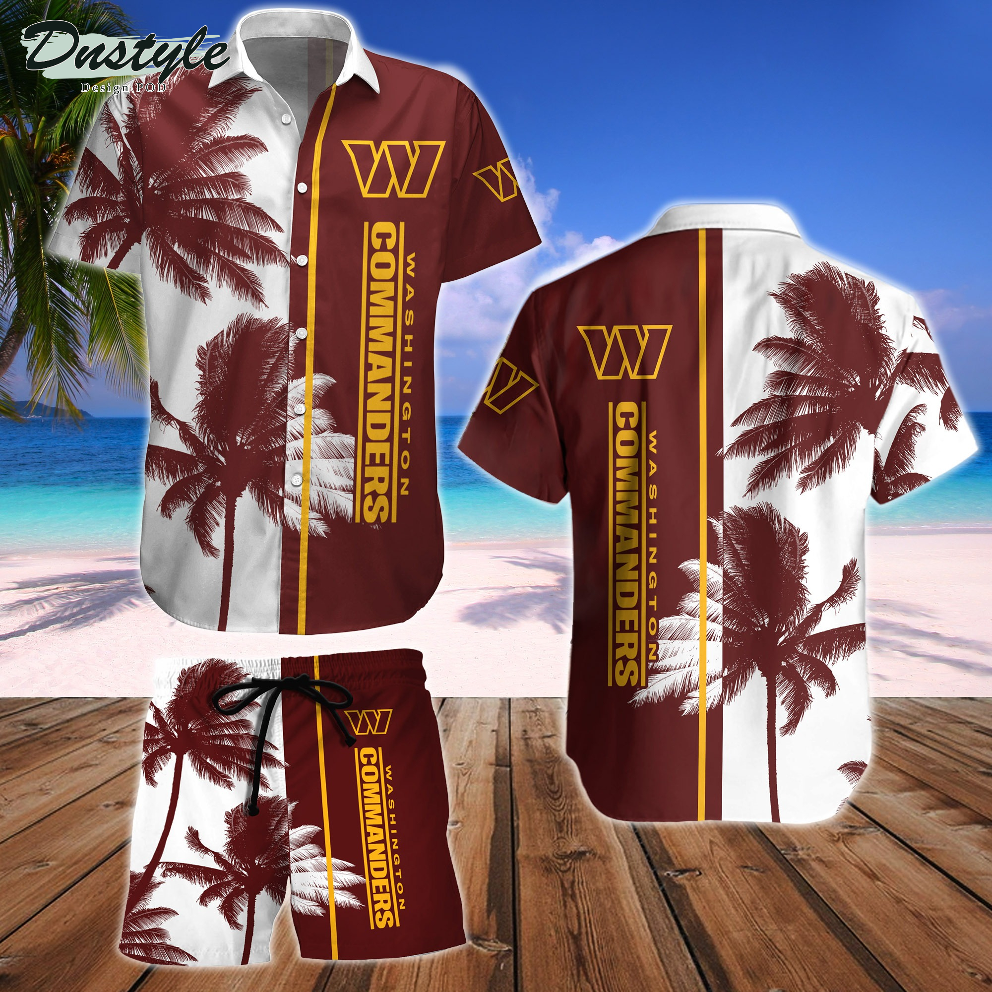 Washington Commanders Hawaiian Shirt And Short