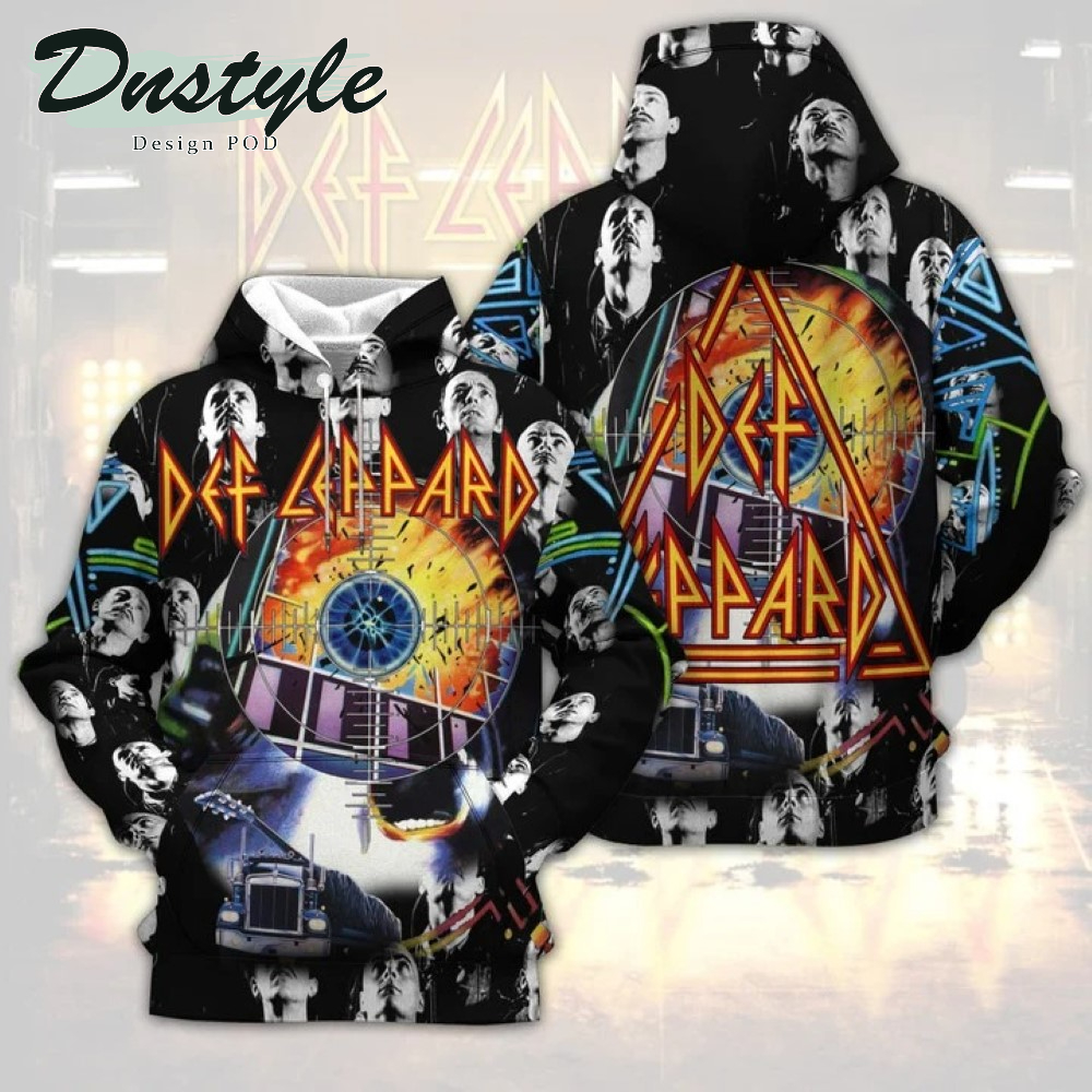 Rock Band Def Leppard 3d all over printed hoodie