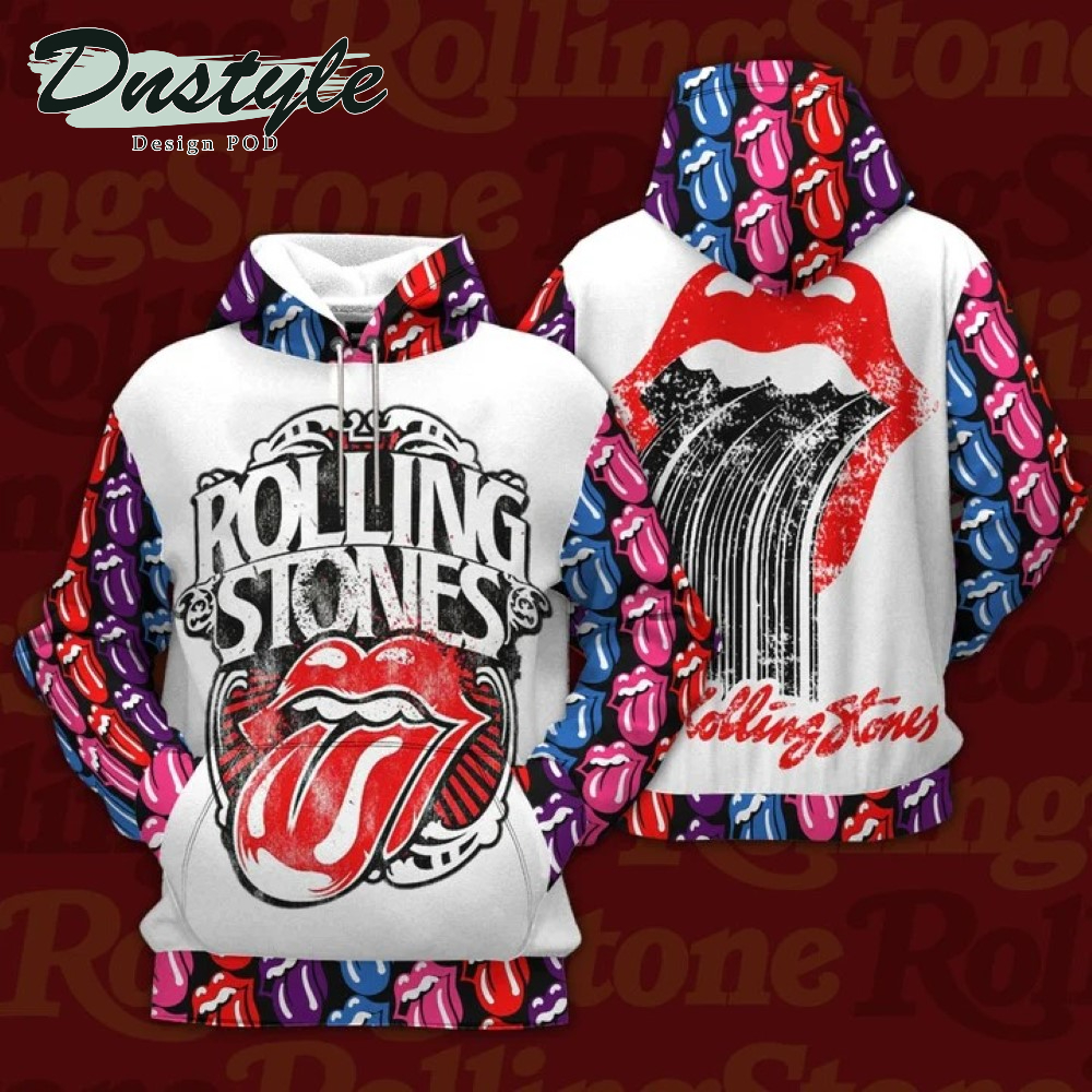 Rolling Stones The Classic Tongue 3d all over printed hoodie