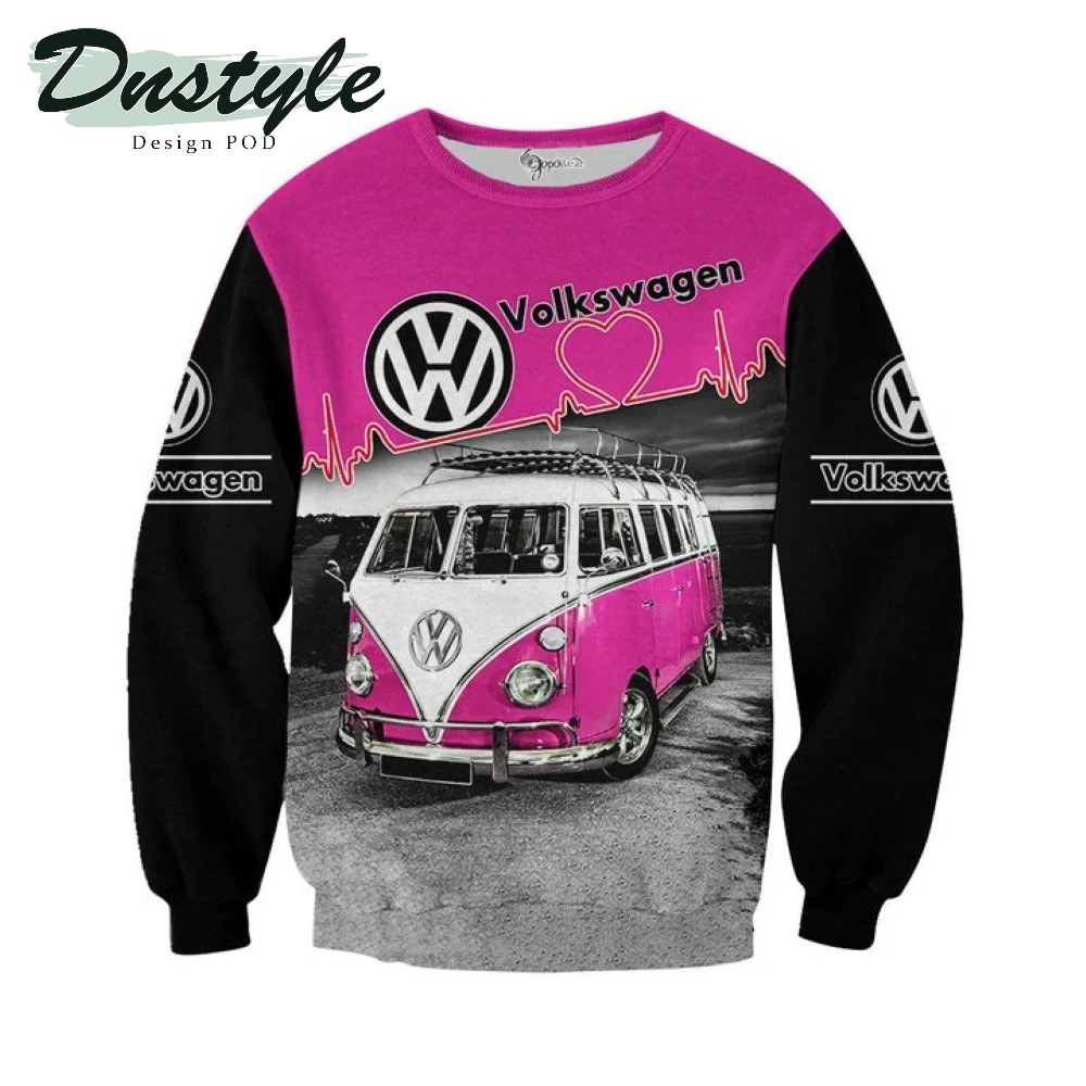 Volkswagen Camper Pink Love 3D All Over Printe Hoodie