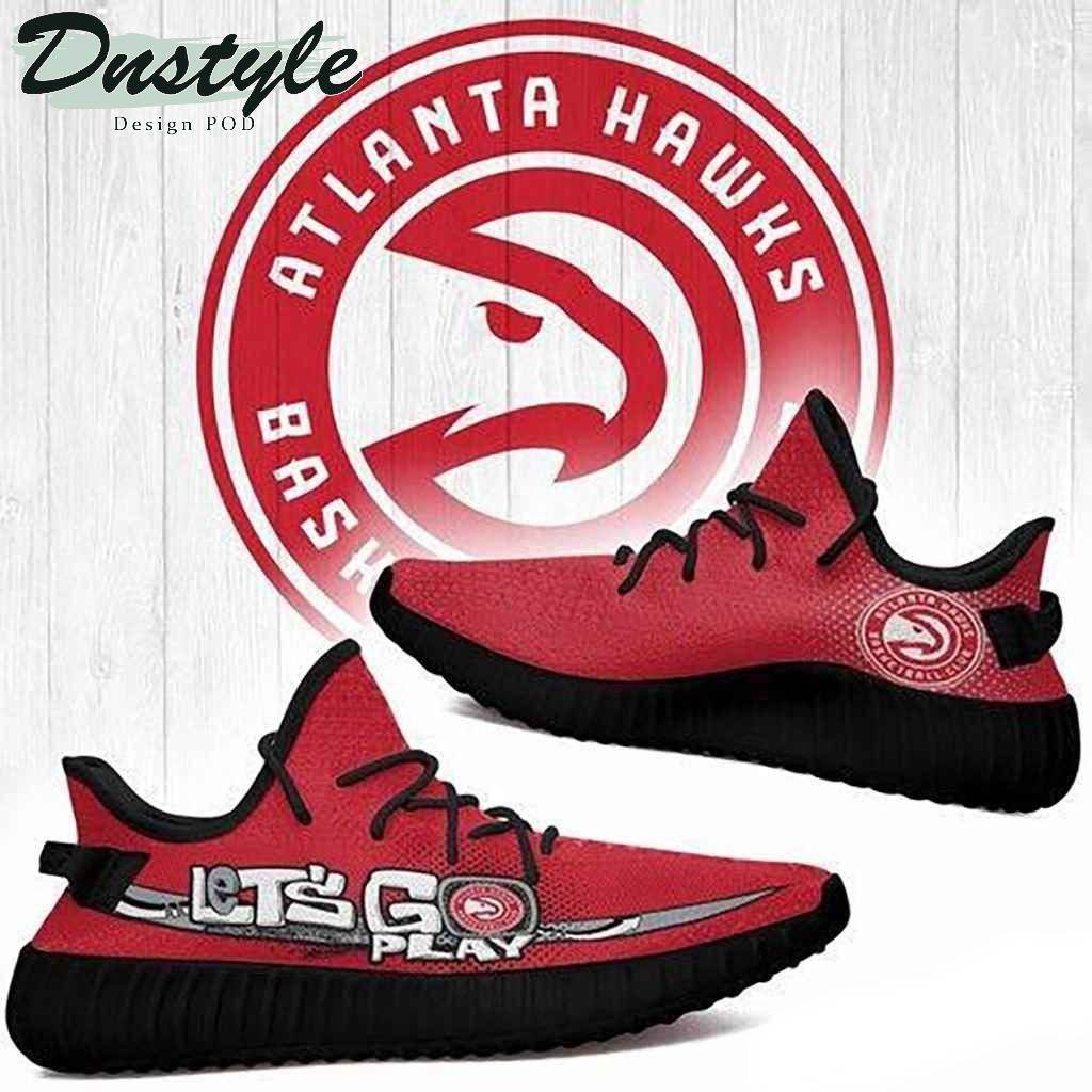Atlanta Hawks NBA Red Yeezy Shoes Sneakers
