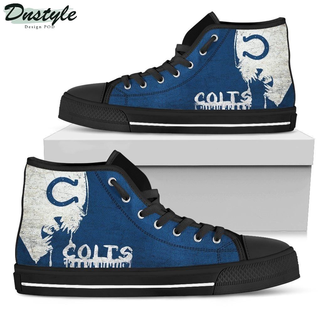 Alien Movie Indianapolis Colts NFL Canvas High Top Shoes