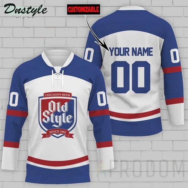 Old Style Beer Personalized Hockey Jersey