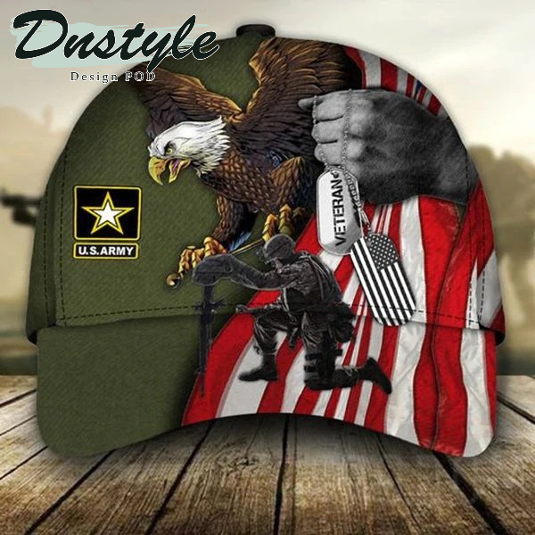 Moss Green Eagle Soldier United States Army Veteran Cap