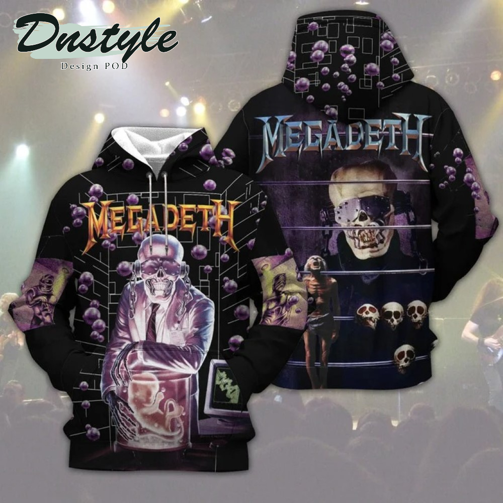 Megadeth Rock Band 3d all over printed hoodie