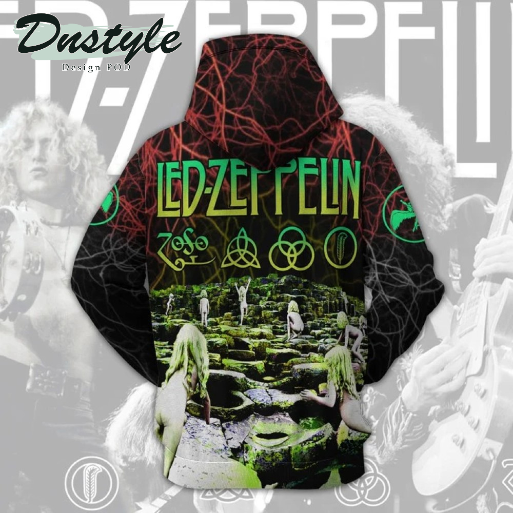 Led Zeppelin Rock Band 3d all over printed hoodie