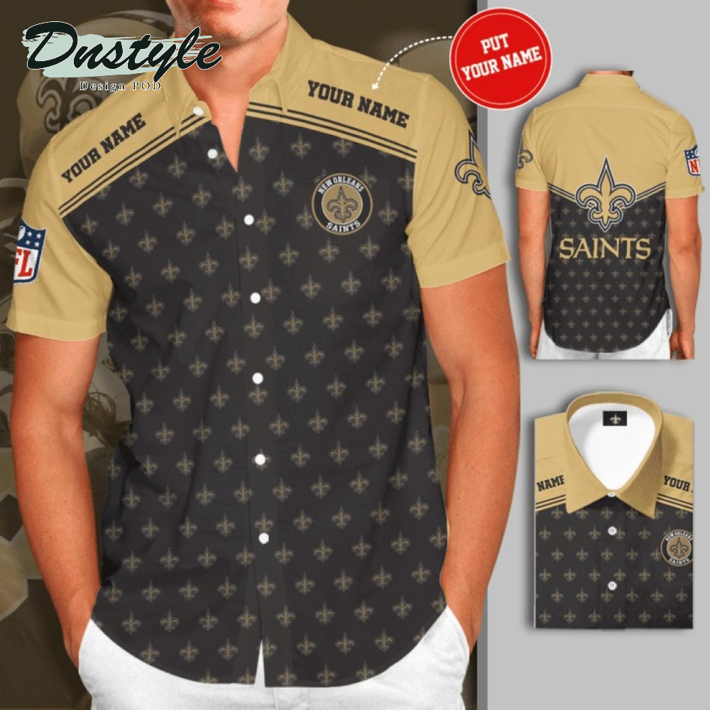Personalized New Orleans Saints Football Team Grey Hawaiian Shirt