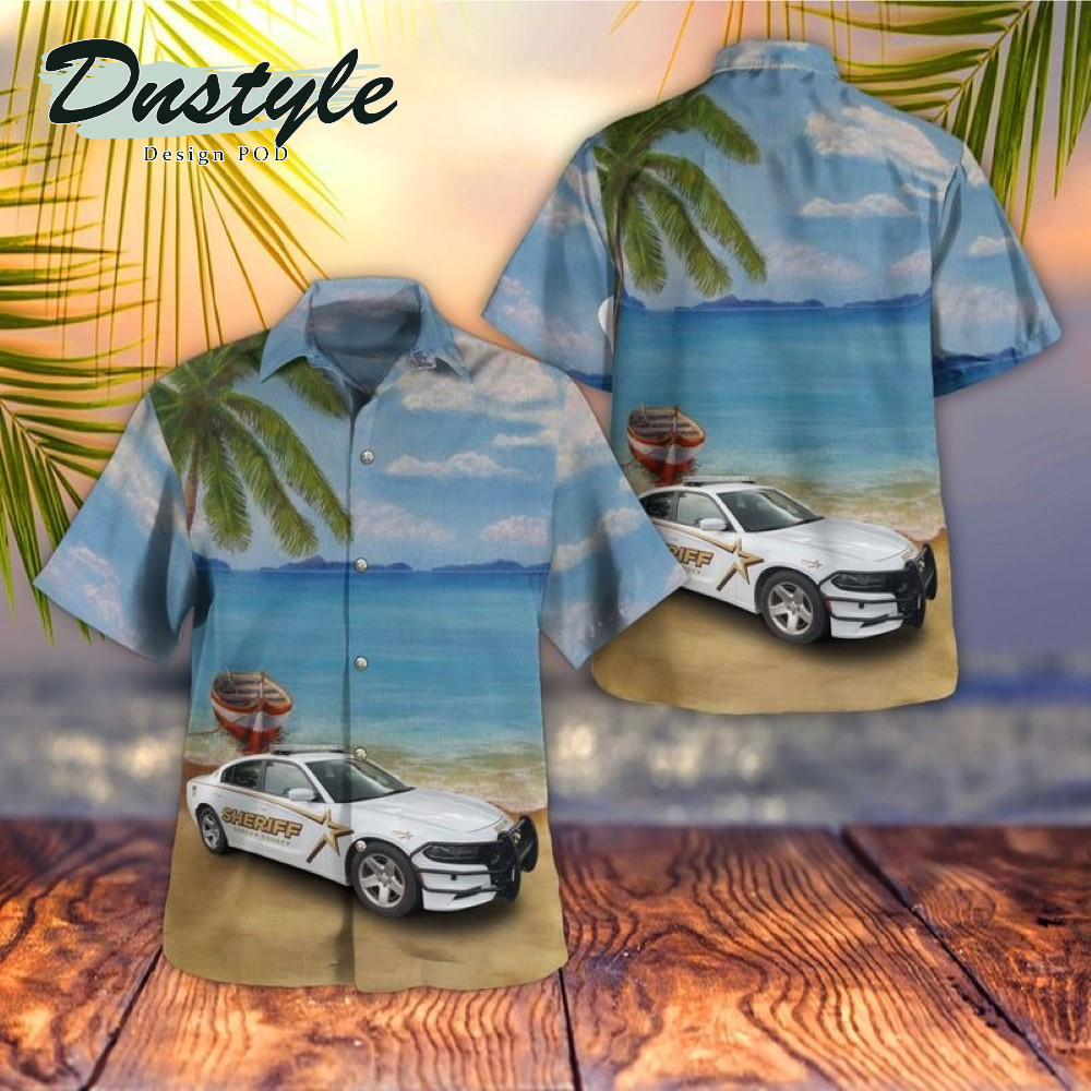 Durham County Sheriff Dodge Charger Hawaiian Shirt