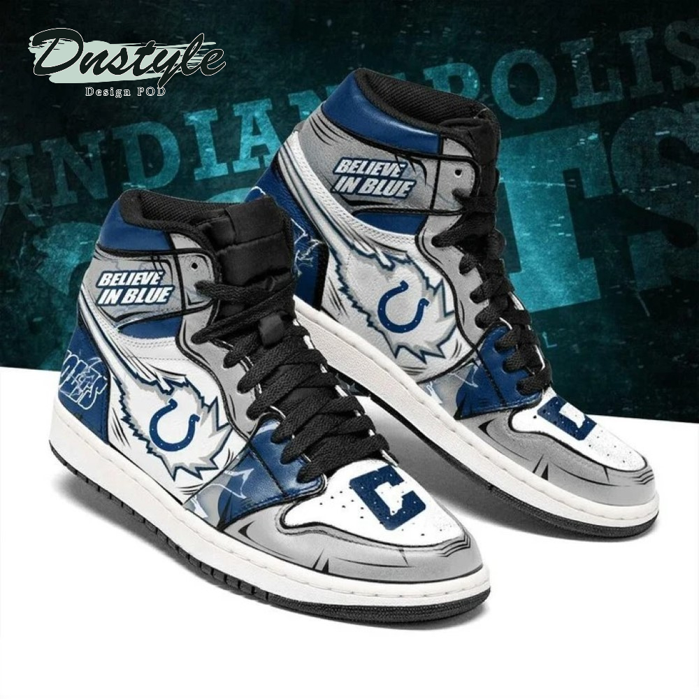 Sports American Football Nfl Indianapolis Colts High Air Jordan 1 Shoes Sneaker