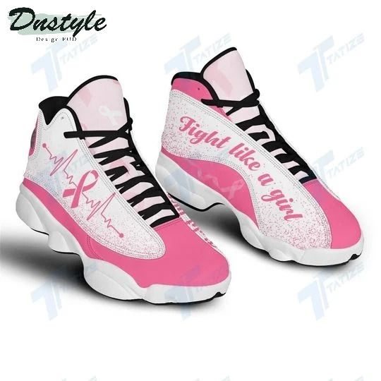Heartbeat Cancer Fight Like A Girl Air Jordan 13 Shoes Sneaker