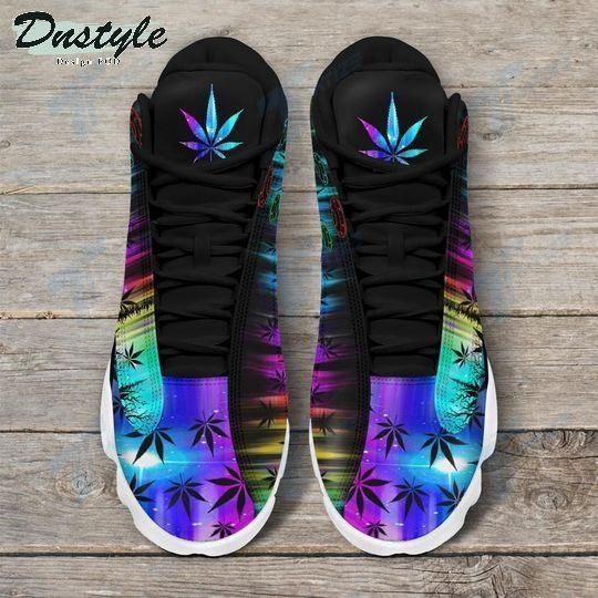 Hologram 420 Marijuana Weed Cannabis Alien Air Jordan 13 Shoes Sneaker