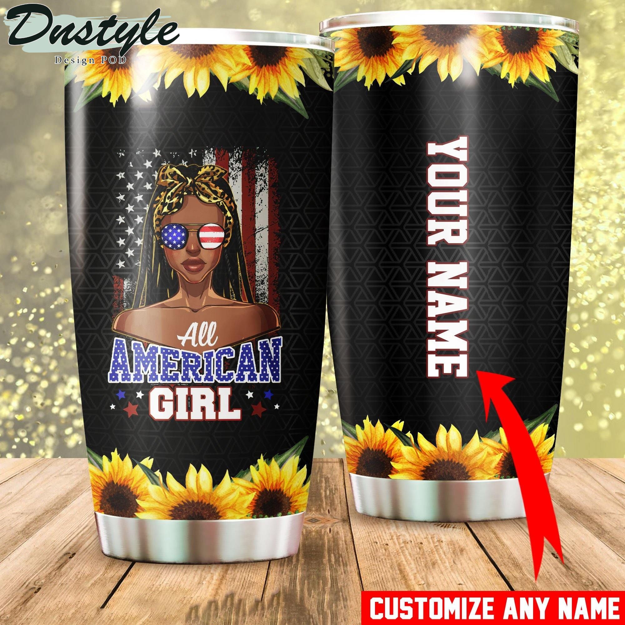 Personalized Sunflower All American Girl Tumbler