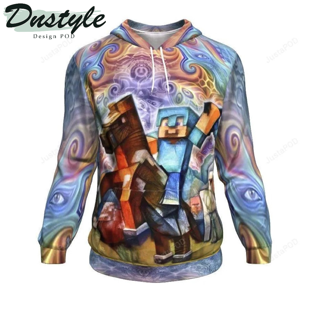 Cosmic Minecraft 3D All Over Printed Hoodie