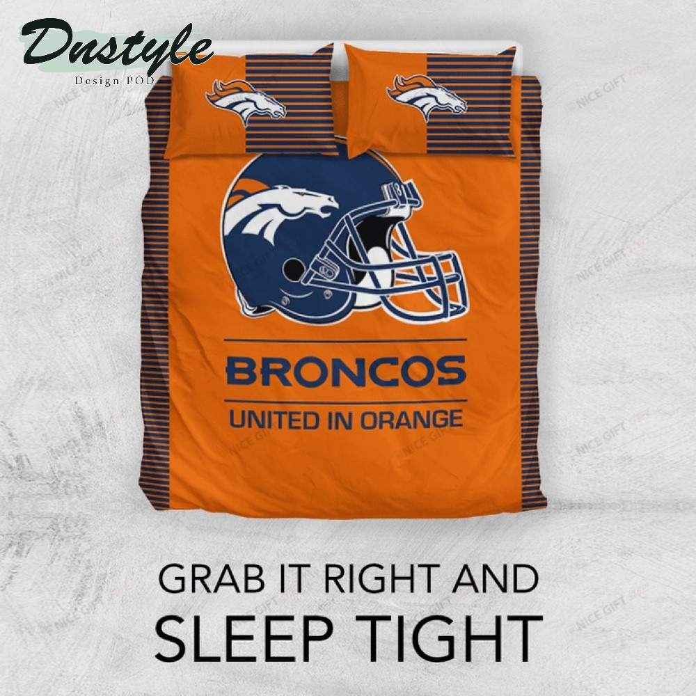 NFL Denver Broncos United In Orange Bedding Set