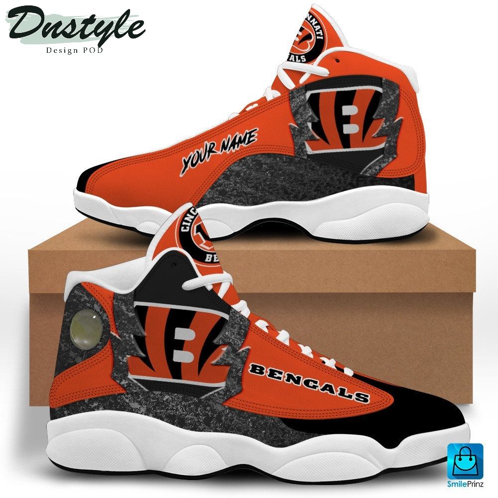 Cincinnati Bengals Custom Name Air Jordan 13 Shoes Sneaker