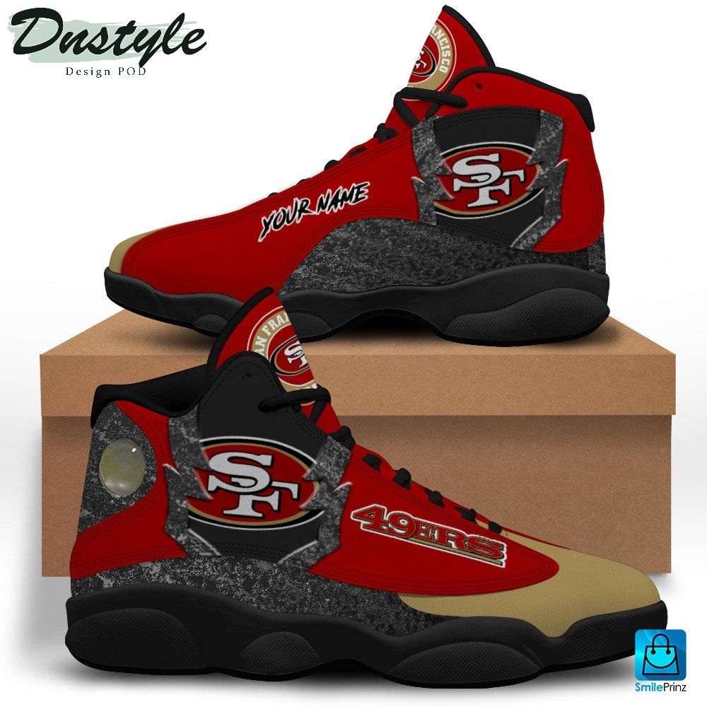 San Francisco 49ers Custom Name Air Jordan 13 Shoes Sneaker