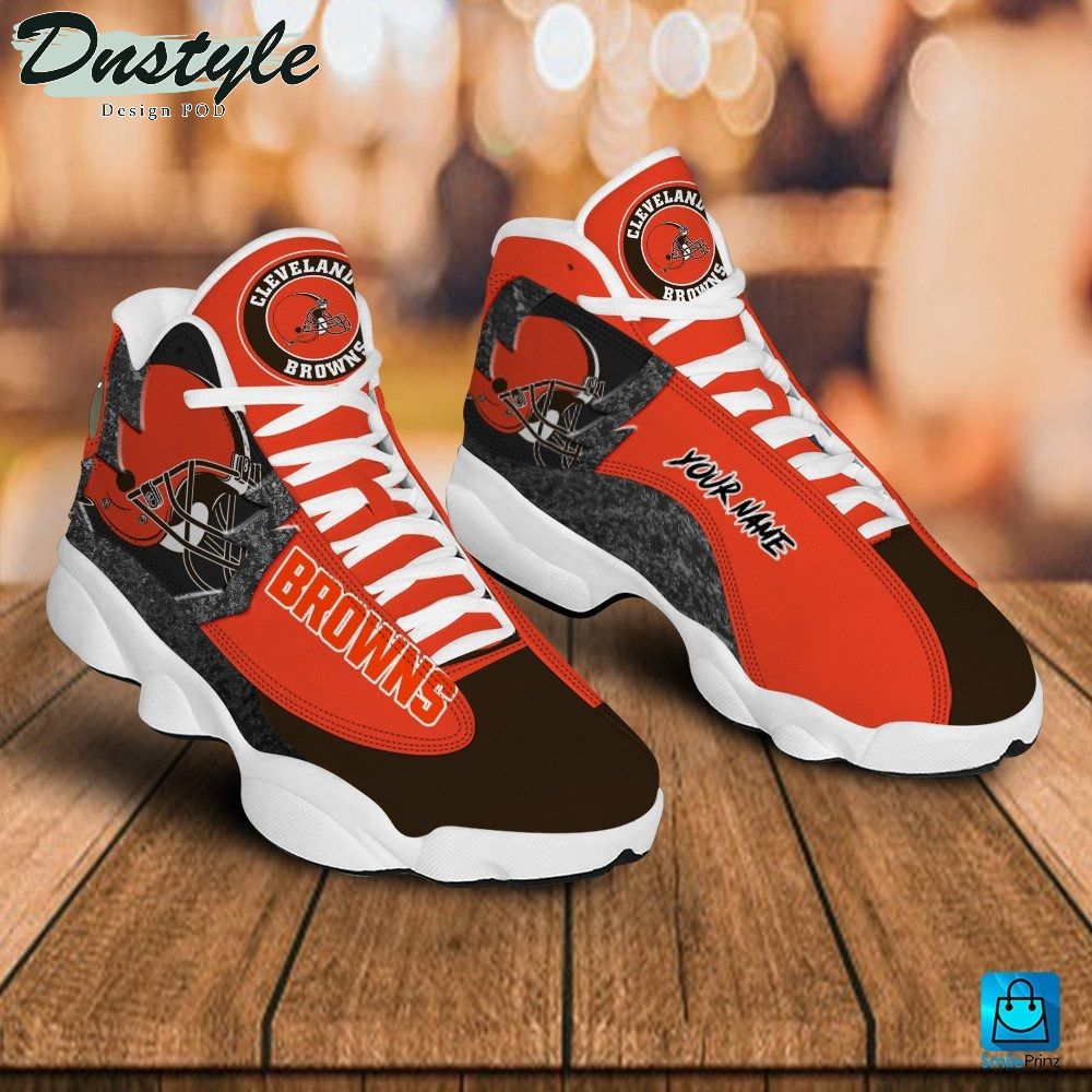 Cleveland Browns Custom Name Air Jordan 13 Shoes Sneaker