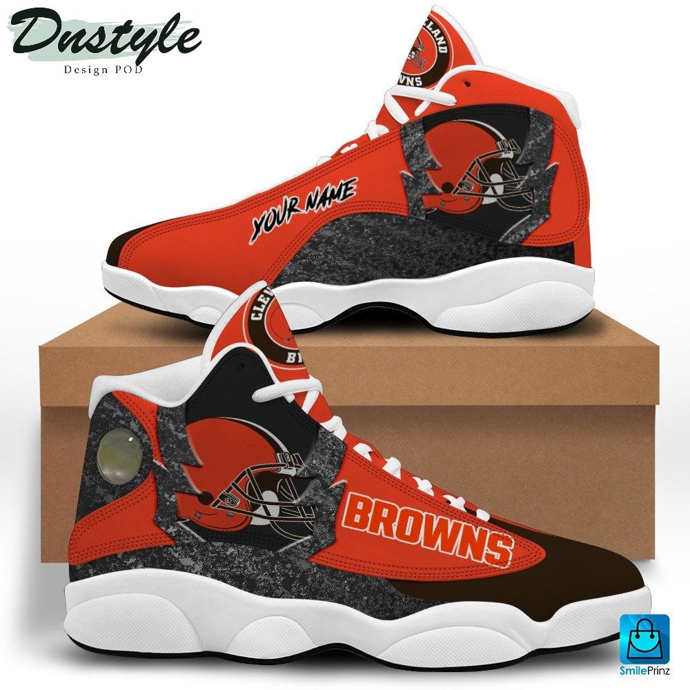 Cleveland Browns Custom Name Air Jordan 13 Shoes Sneaker