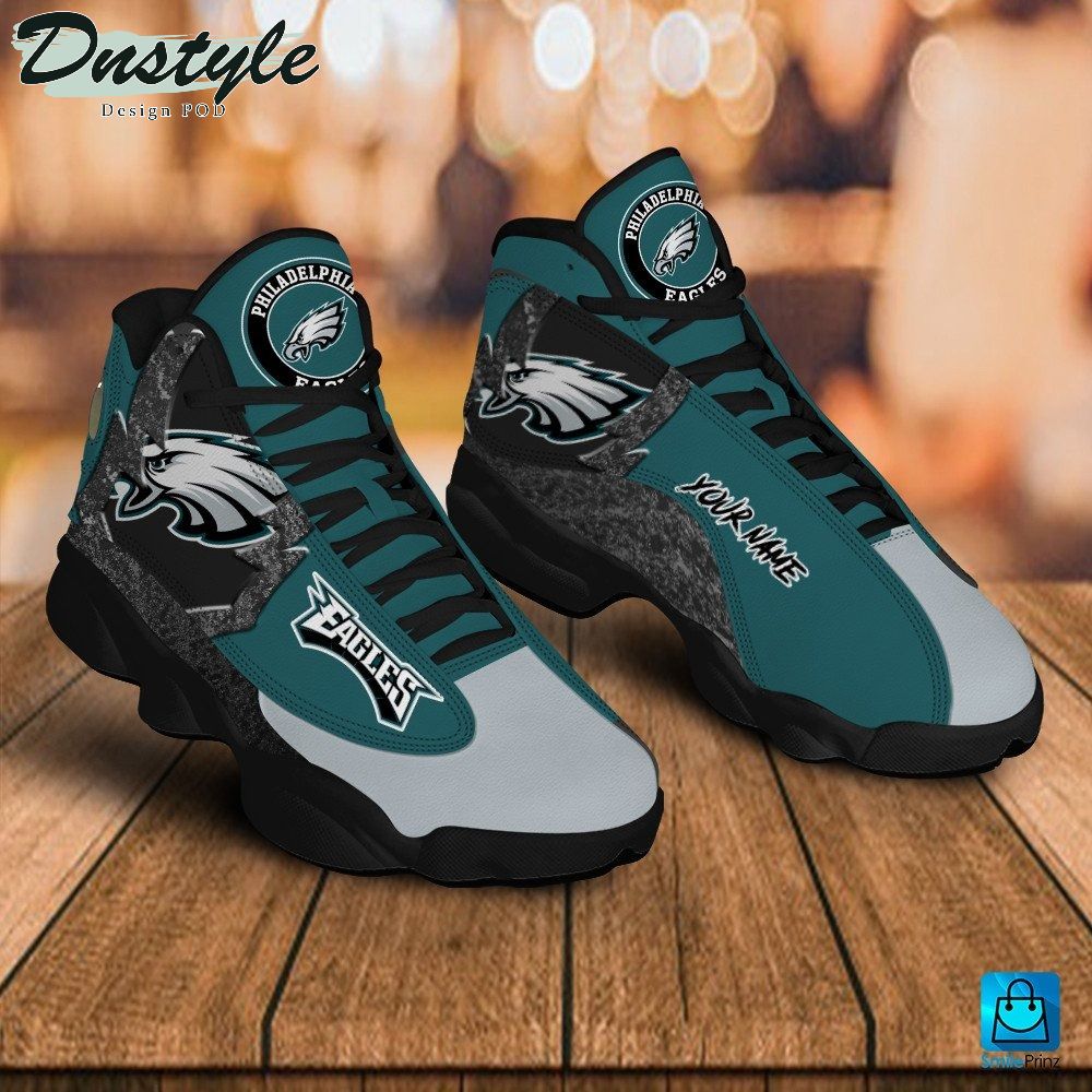 Philadelphia Eagles Custom Name Air Jordan 13 Shoes Sneaker