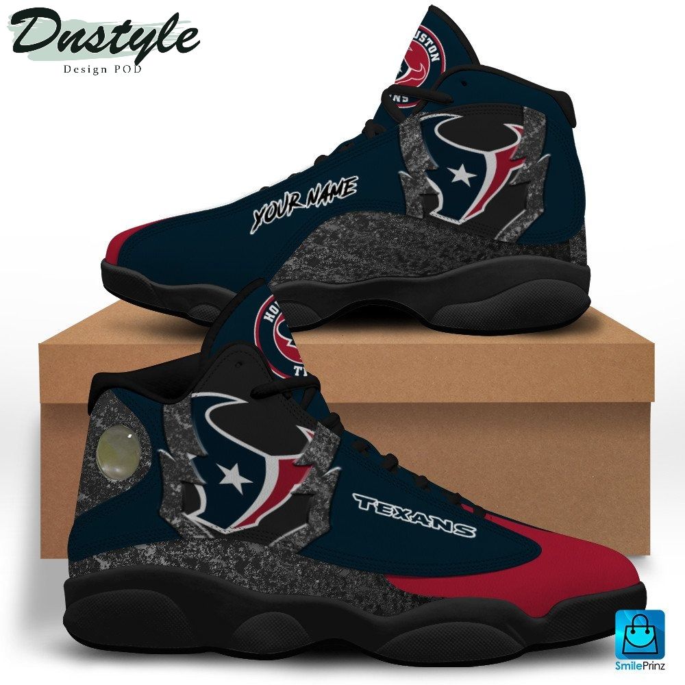 Houston Texans Custom Name Air Jordan 13 Shoes Sneaker