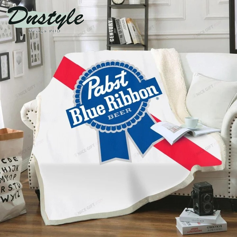 Pabts Blue Ribbon Beer Fleece Blanket