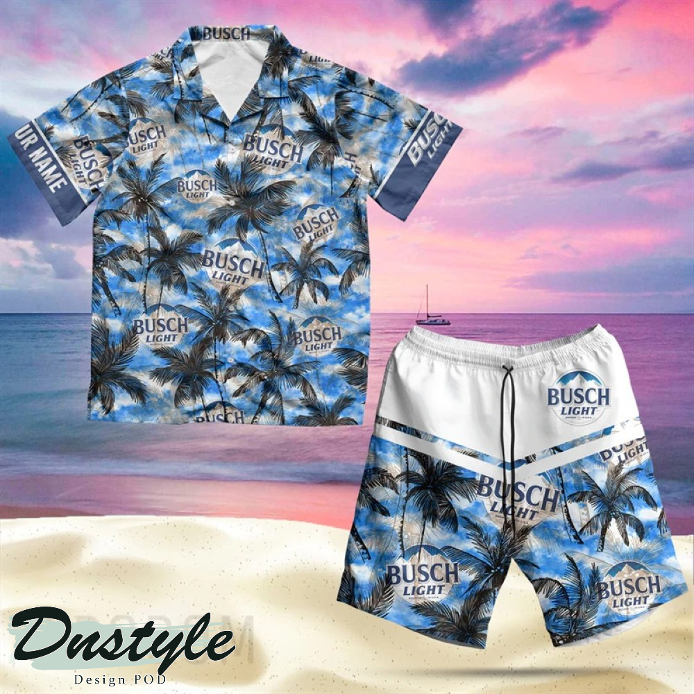 Tropical Busch Light Hawaiian Shirt And Short