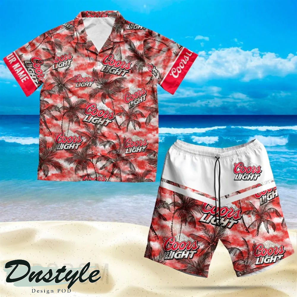 Tropical Coors Light Hawaiian Shirt And Short