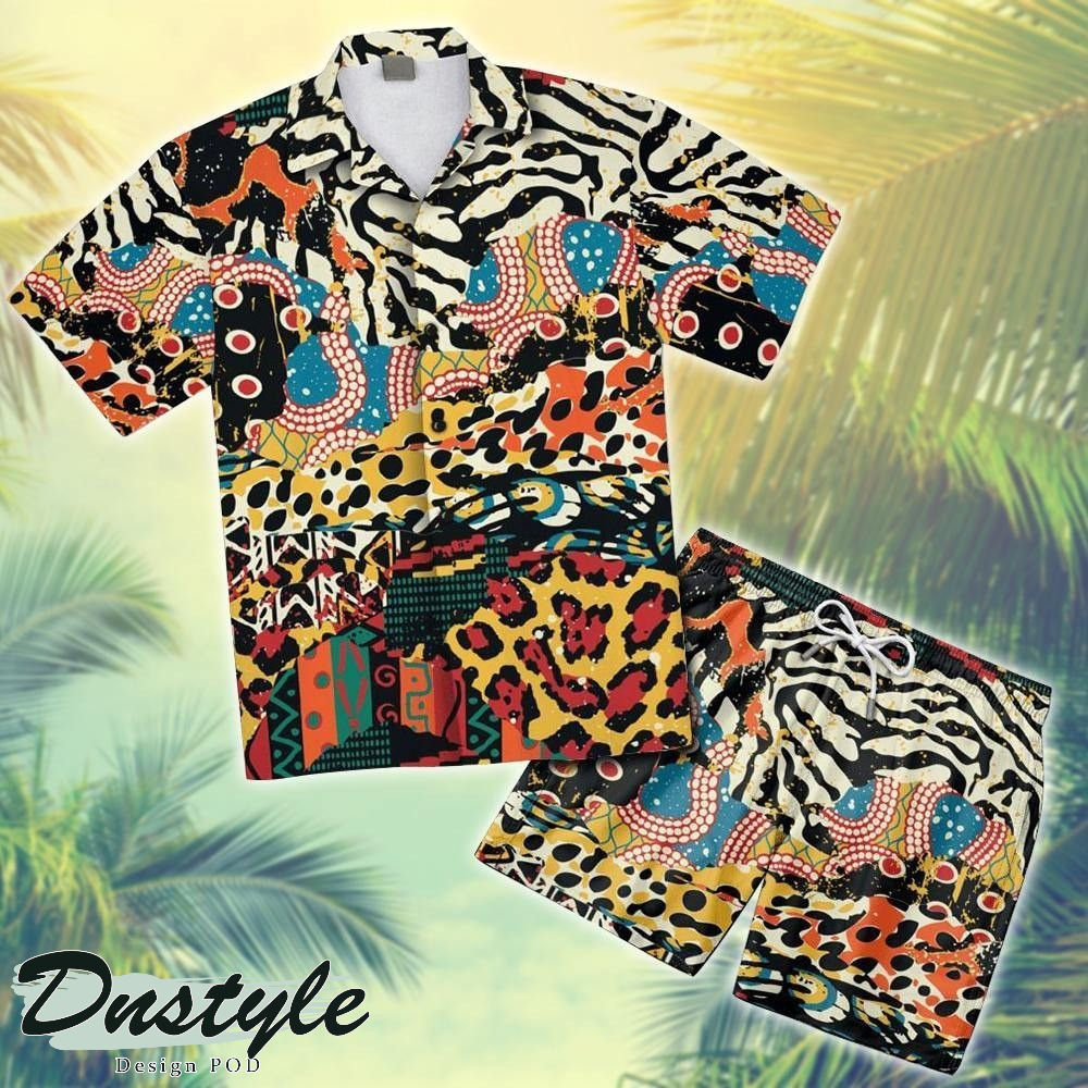 African Patchwork Hawaiian Shirt And Short