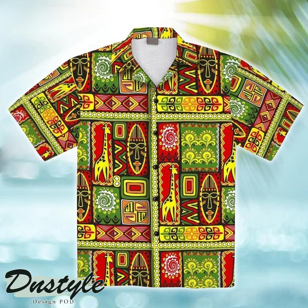 African Tribal Hawaiian Shirt And Short