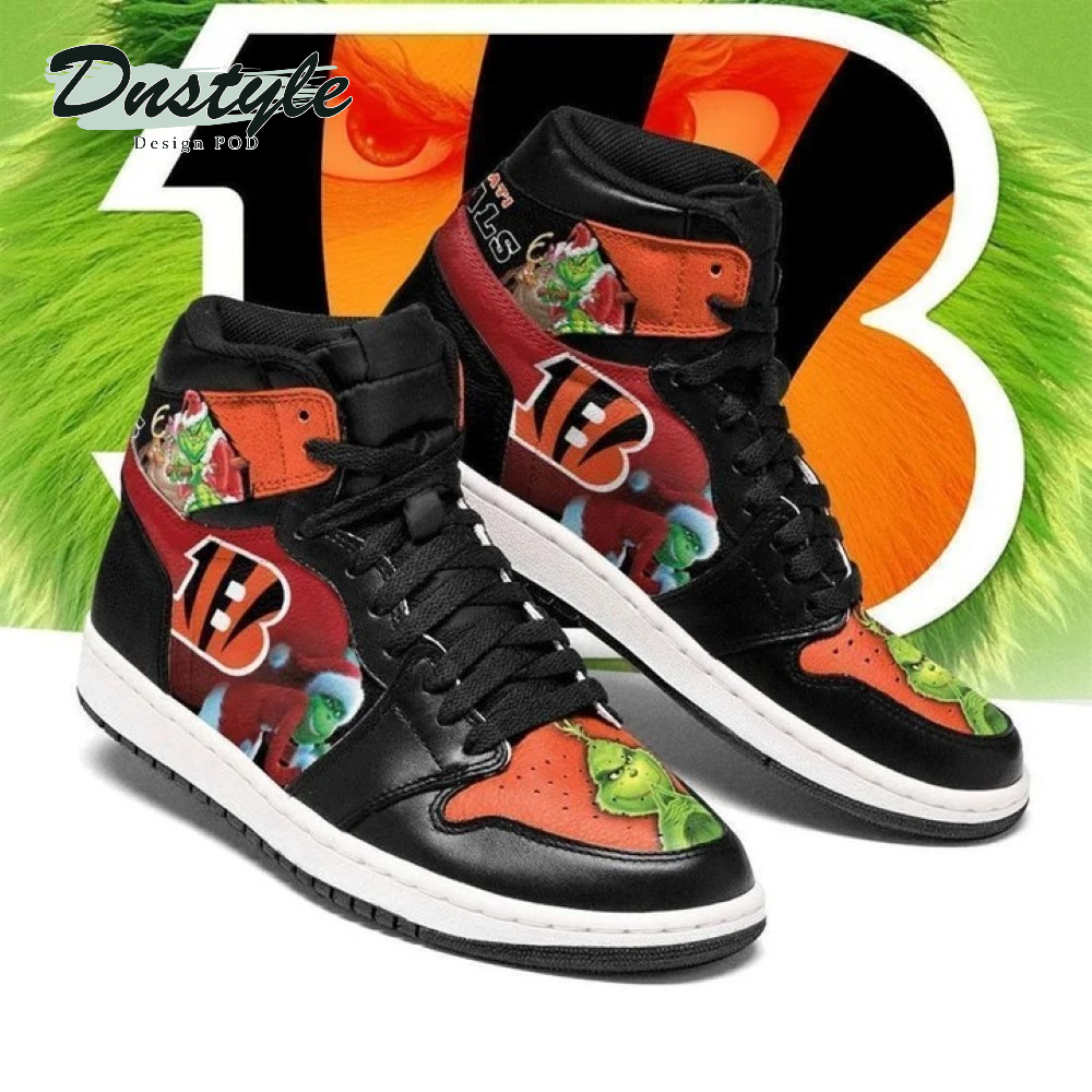 The Grinch Cincinnati Bengals Nfl High Air Jordan 1 Shoes Sneaker