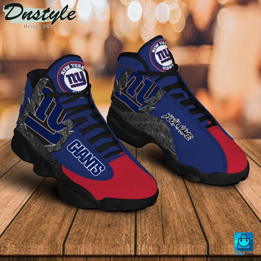 New York Giants Custom Name Air Jordan 13 Shoes Sneaker