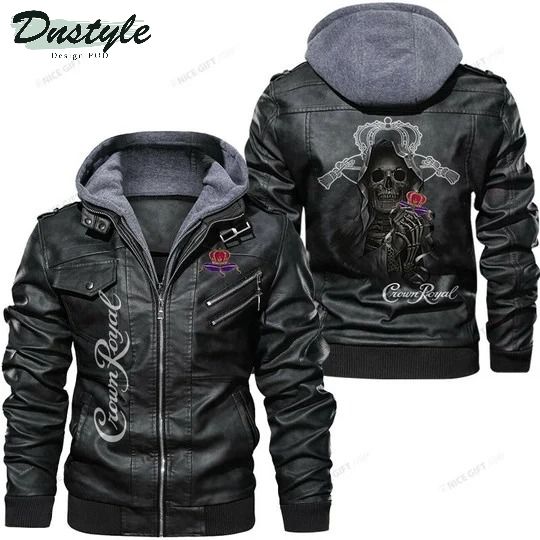 Crown Royal skull leather jacket