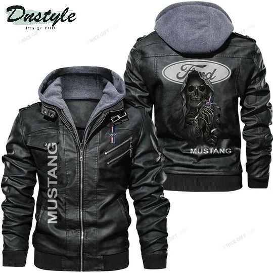 Mustang skull leather jacket
