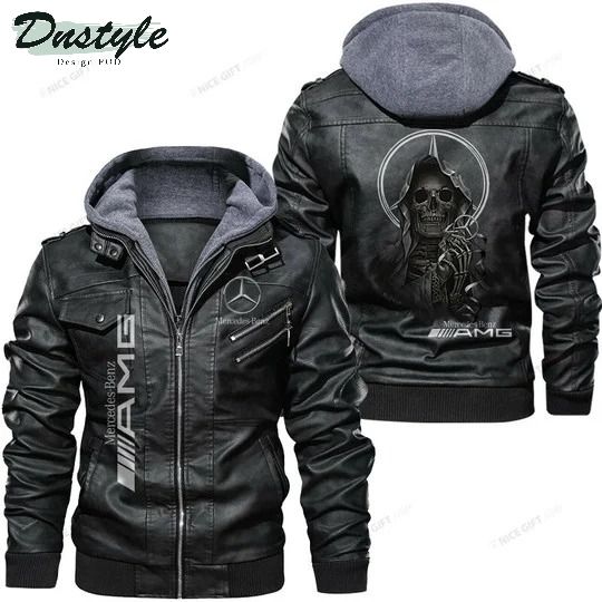 AMG skull leather jacket