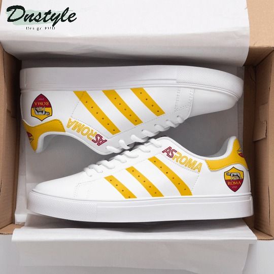 As Roma yellow white stan smith low top shoes